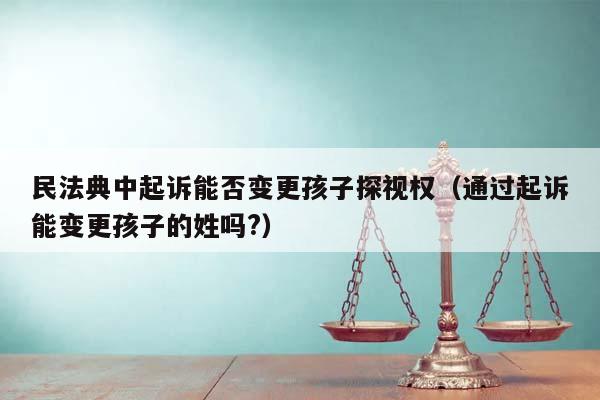 民法典中起诉能否变更孩子探视权（通过起诉能变更孩子的姓吗?）