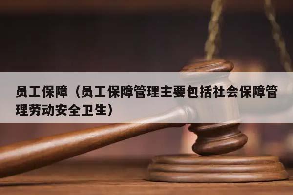 员工保障（员工保障管理主要包括社会保障管理劳动安全卫生）