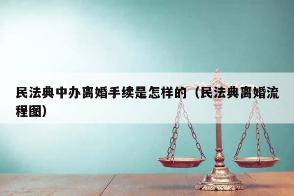 民法典中办离婚手续是怎样的（民法典离婚流程图）