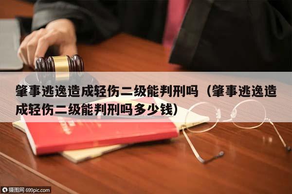 肇事逃逸造成轻伤二级能判刑吗（肇事逃逸造成轻伤二级能判刑吗多少钱）