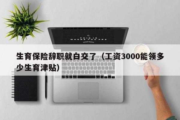 生育保险辞职就白交了（工资3000能领多少生育津贴）