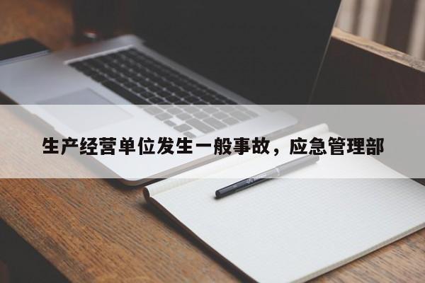生产经营单位发生一般事故，应急管理部